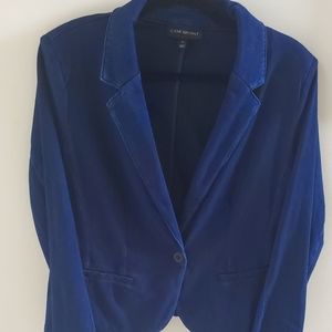Plus Size Business Blue Jean Blazer